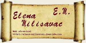 Elena Milisavac vizit kartica